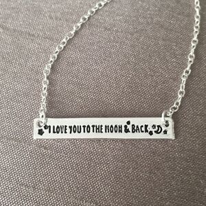 Silver I Love You To The Moon And Back Necklace NWT